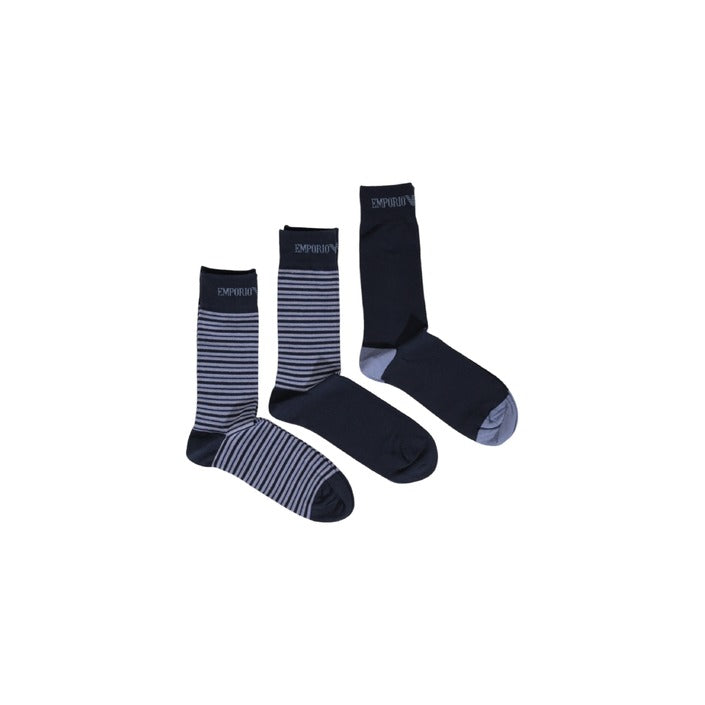 Emporio Armani Logo Midi Quarter Socks Cotton-Blend - 3 Pack