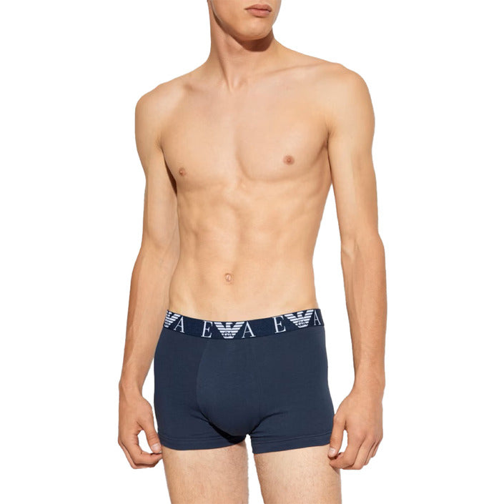 Emporio Armani Underwear Logo 100% Cotton Stretch Trunks - 3 Pack