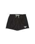 Emporio Armani Logo Athleisure Quick Dry Swim Shorts - black 