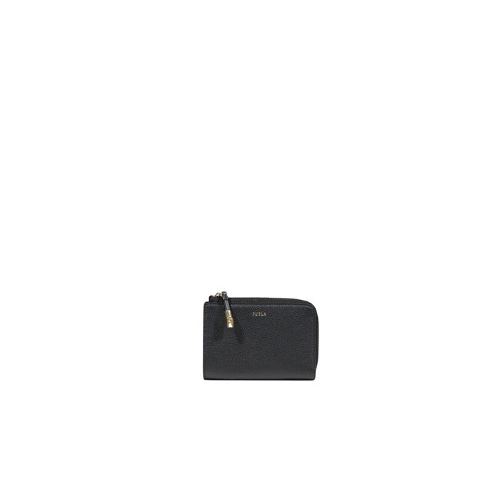 Furla Logo Genuine Leather Slim Clutch Purse