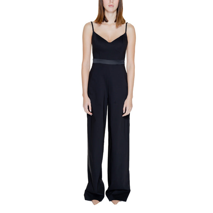 Silence All Black Sweetheart Neckline Maxi Jumpsuit - Cotton Blend