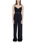 Silence All Black Sweetheart Neckline Maxi Jumpsuit - Cotton Blend