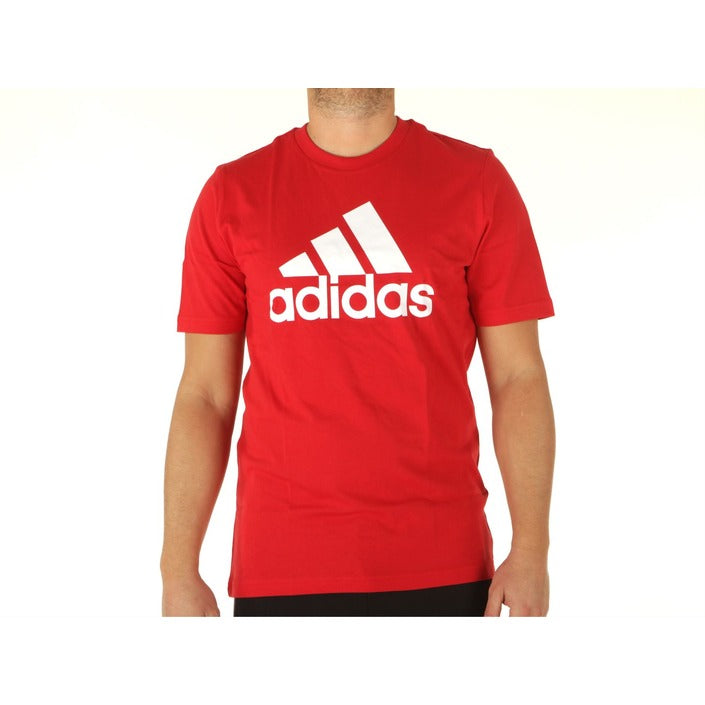 Adidas Logo 100% Cotton Athleisure T-Shirt - red