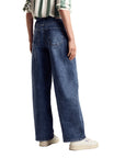 Street One Logo Medium Blue Super Wide Leg Baggy Jeans