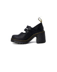 Dr. Martens Logo Double Buckle Block Heel Shoes