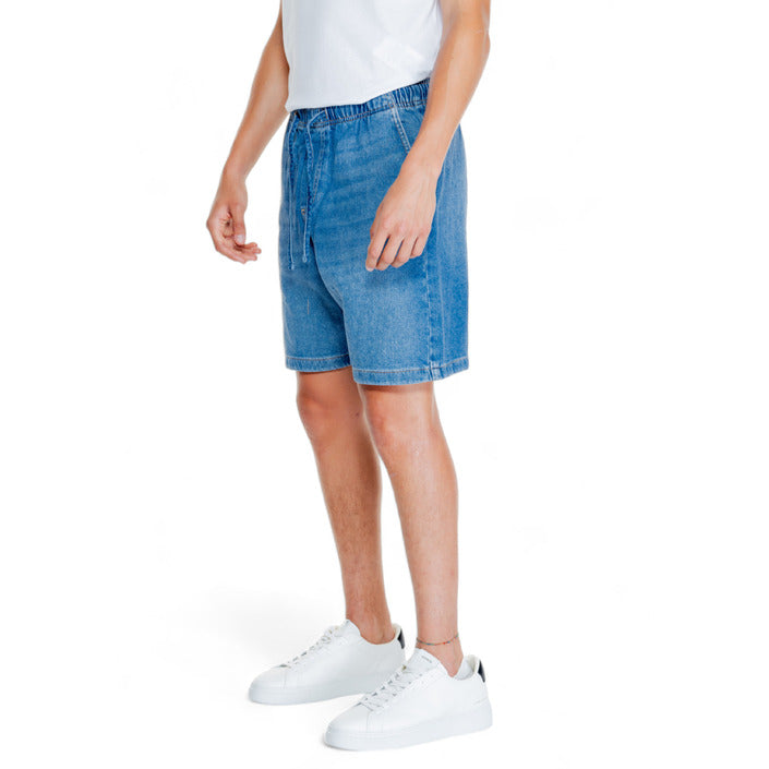 Jack & Jones Minimalist Stretch Waist Light Wash Denim Shorts