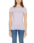Guess Logo Cotton-Rich Fitted Top - lilac