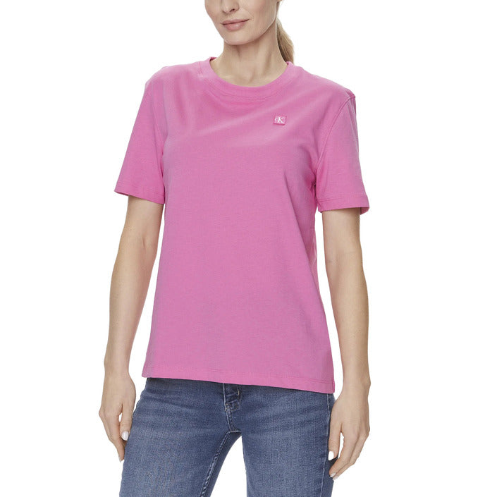 Calvin Klein Jeans Logo Organic Cotton T-Shirt - Pink