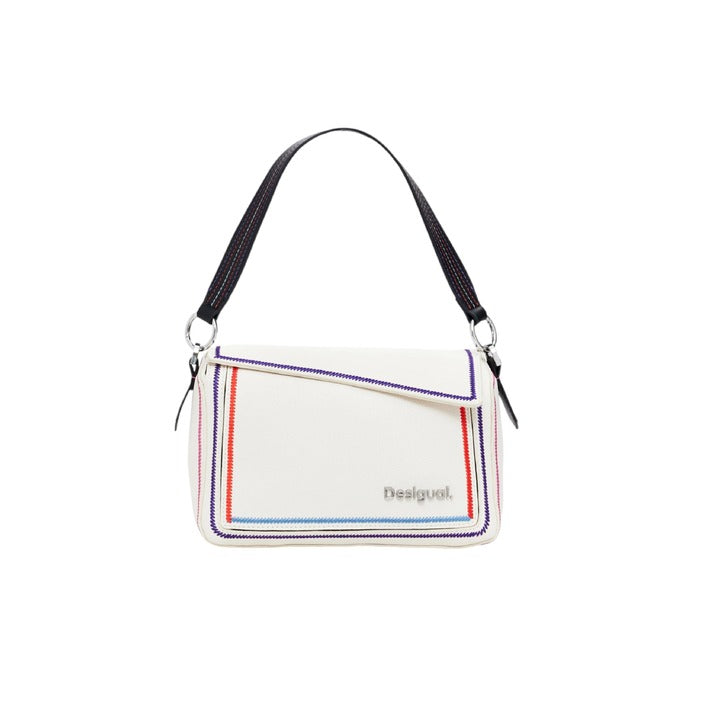 Desigual Logo Asymmetrical Fold Over Flap Vegan Leather Crossbody Bag