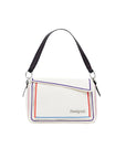 Desigual Logo Asymmetrical Fold Over Flap Vegan Leather Crossbody Bag