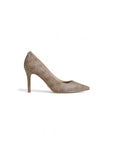 Guess Logo Monogram Vegan Leather Pointed Toe Court Heels