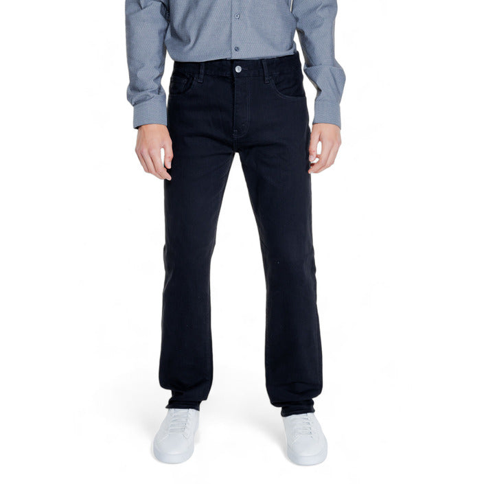 Armani Exchange Black Regular Fit Pants - Cotton