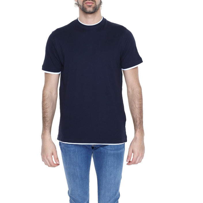 Hamaki-Ho Minimalist Pure Cotton T-Shirt - navy blue