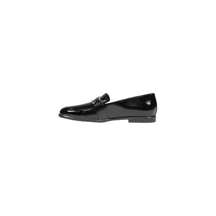 Furla Logo Genuine Leather All Black Loafers