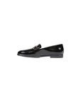 Furla Logo Genuine Leather All Black Loafers