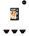 Moschino Underwear Logo Cotton Stretch Briefs - 3 Pack