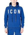 Icon Logo Pure Cotton Athleisure Hooded Pullover - Medium Blue
