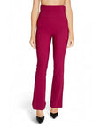 Rinascimento High Waisted Boot Cut Suit Pants - Red Bordeaux 