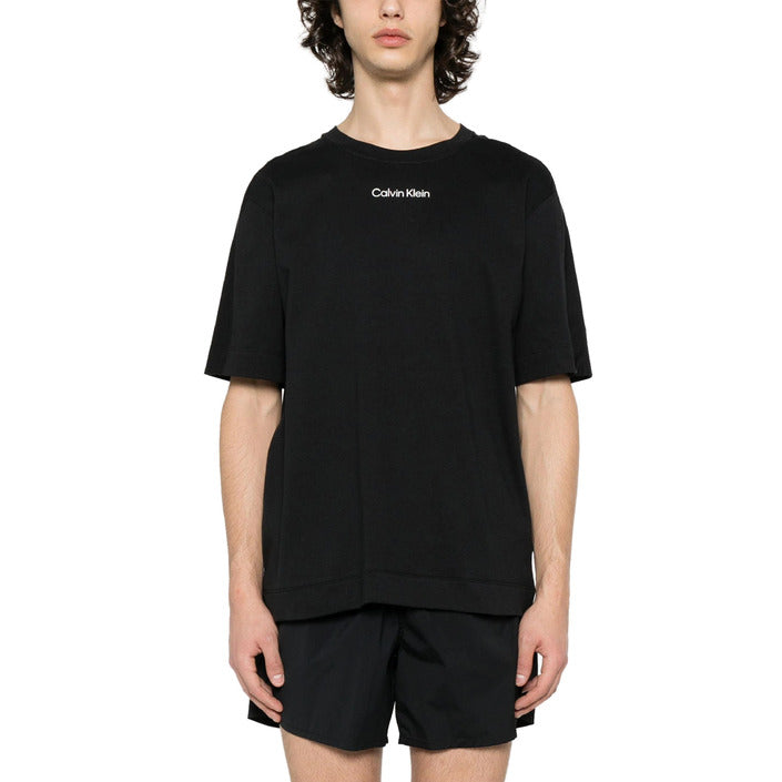 Calvin Klein Sport Logo Pure Cotton Athleisure T-Shirt - black