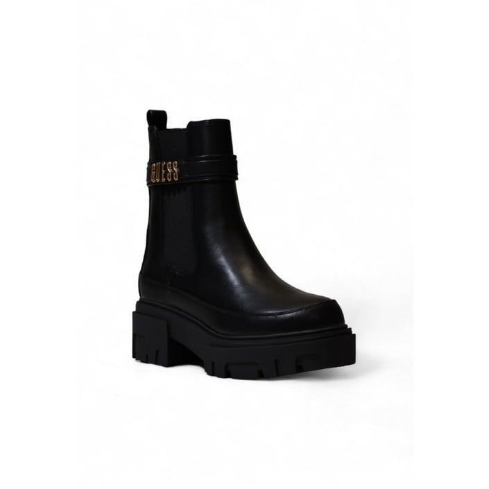 Guess Logo All Black Vegan Leather Boots