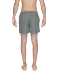 Emporio Armani Logo Quick Dry Athleisure Swim Shorts - khaki green