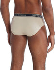 Emporio Armani Underwear Logo Multicolor Cotton Stretch Classic Briefs - 3 Pack