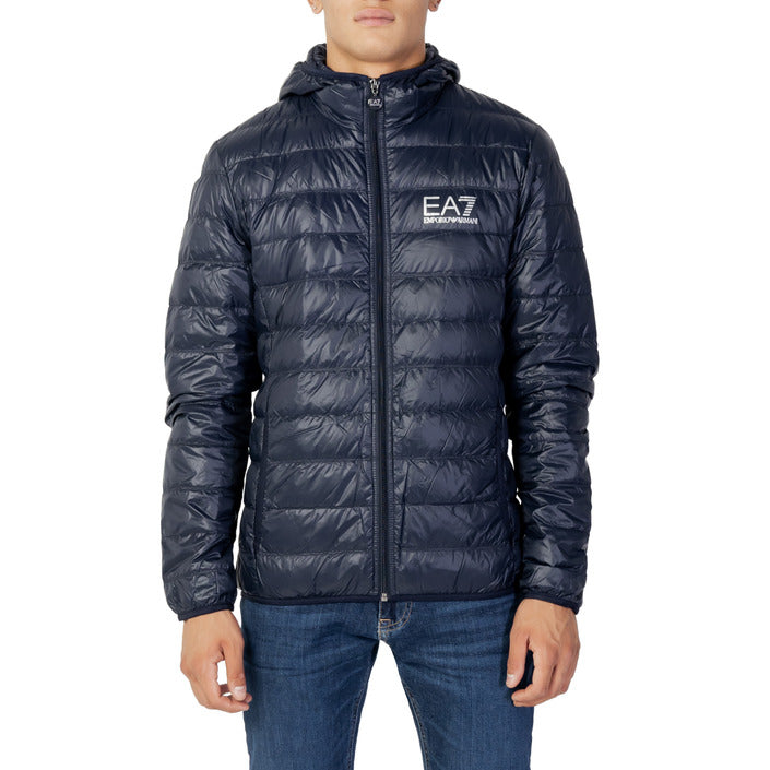 EA7 By Emporio Armani Hooded Puffer Jacket - blue