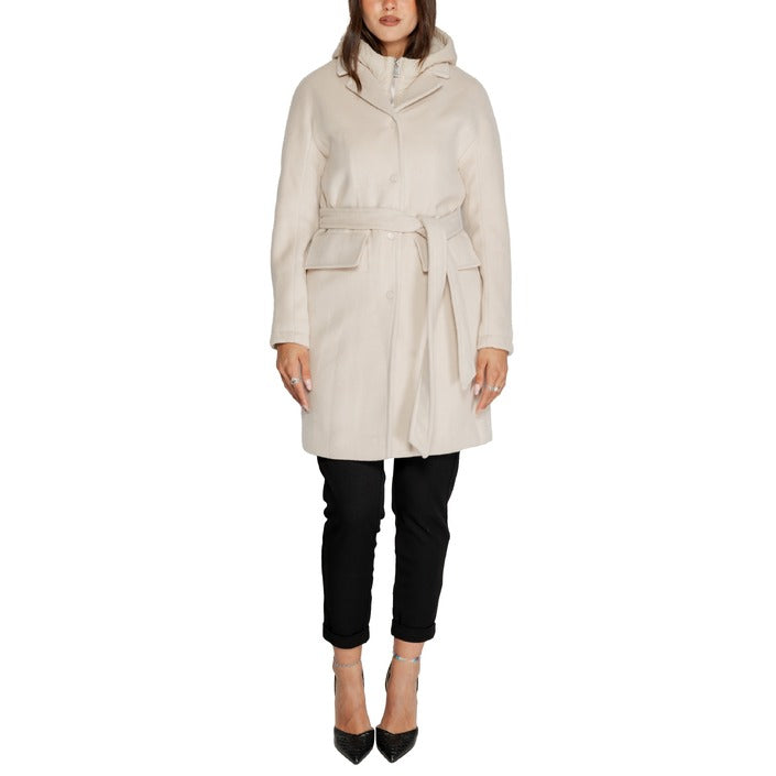 Clerã© Minimalist Hooded Front Tie Longline Coat