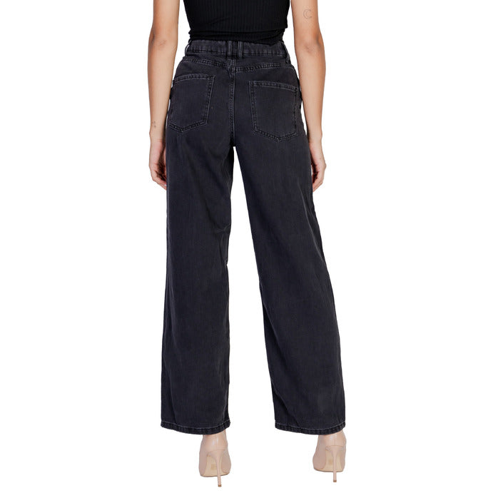 JDY Minimalist Wide Leg Baggy Black Denim Jeans