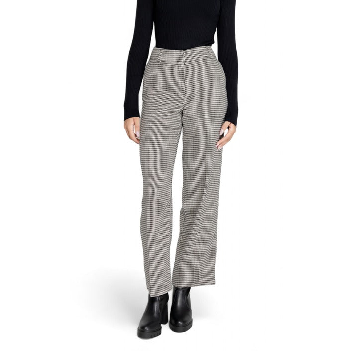 Only Checkered High Waist Wide Leg Fit Pants