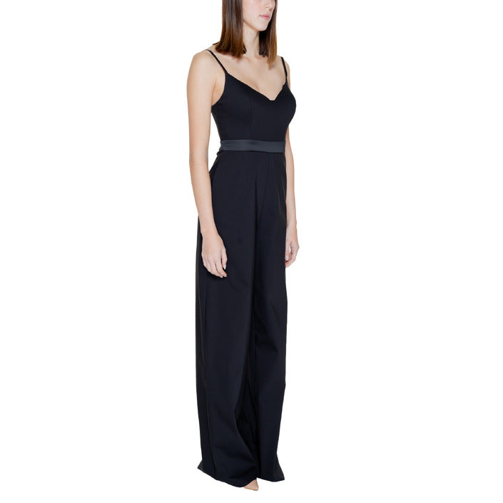 Silence All Black Sweetheart Neckline Maxi Jumpsuit - Cotton Blend