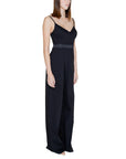 Silence All Black Sweetheart Neckline Maxi Jumpsuit - Cotton Blend