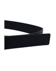 Calvin Klein Minimalist Leather Belt With Square Gloss Black Buckle