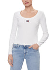 Tommy Hilfiger Jeans Logo Organic Cotton Blend Long Sleeve Top - Multiple Colors