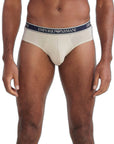 Emporio Armani Underwear Logo Multicolor Cotton Stretch Classic Briefs - 3 Pack