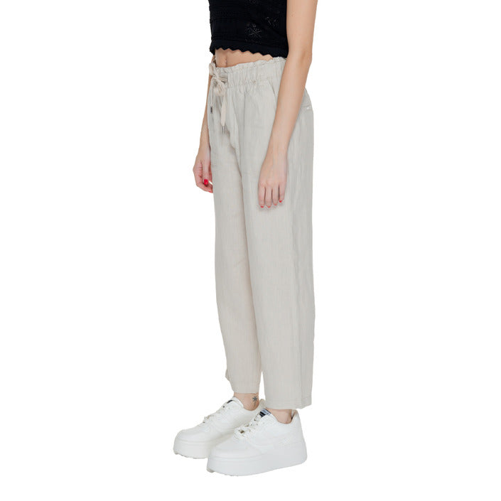 Street One Minimalist Ankle Length Baggy Pants 100% Linen