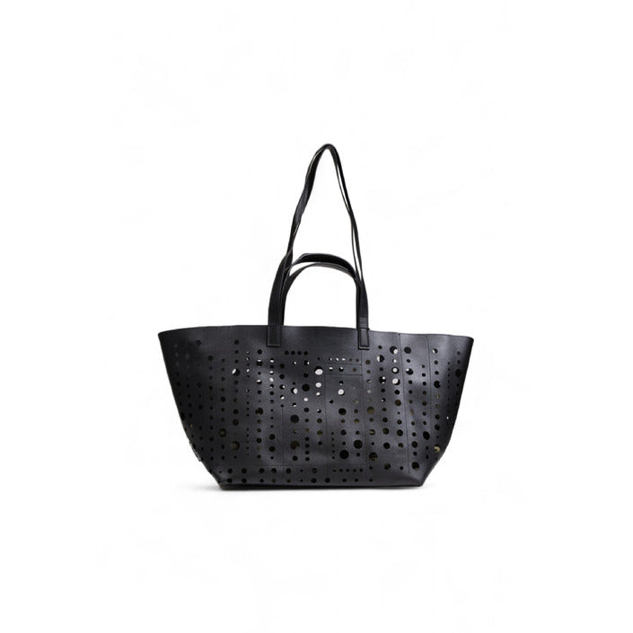 Desigual Minimalist Vegan Leather Black Tote Bag