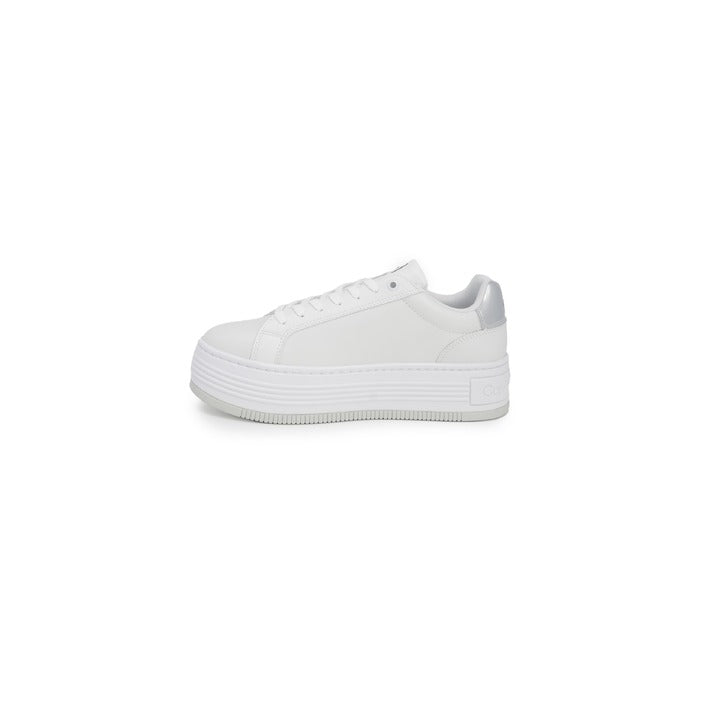 Calvin Klein Logo Genuine Leather Chunky Sole Sneakers