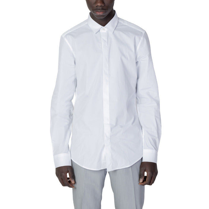Antony Morato Minimalist Pure Cotton Short Collar Shirt - White