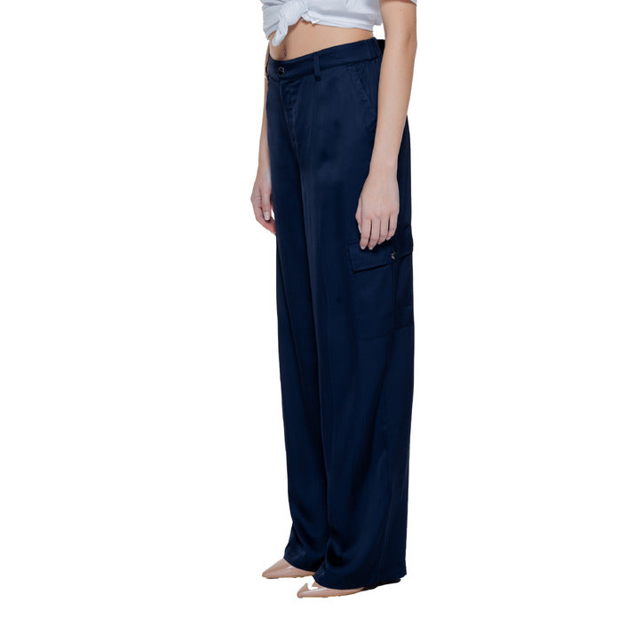 Street One Blue Wide Leg Cargo Pants