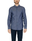 Armani Exchange Logo & Geometric Pattern Pure Cotton Shirt