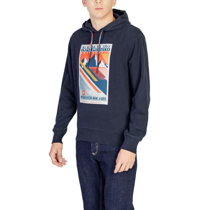 Napapijri Logo & Graphic Cotton-Rich Hooded Pullover