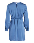 Vila Clothes Blue Long Sleeve Winter Mini Dress