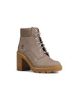 Timberland Minimalist Genuine Leather Lace-Up Heel Boots