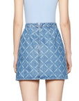 Tommy Hilfiger Jeans Monogram Logo Mini Denim Skirt In Organic Cotton