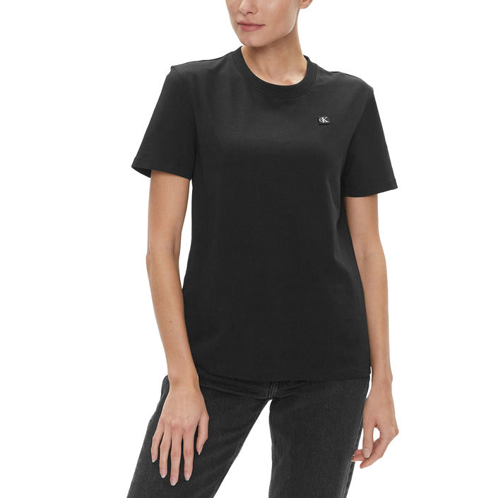 Calvin Klein Jeans Logo Organic Cotton T-Shirt - Black