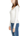 Guess Active Minimalist Athleisure Long Sleeve Top Scoop Neck