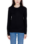 Guess Minimalist 100% Cotton Crewneck Sweater - black 