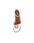 Guess Logo Leather Lace-Up Flat Sandals
