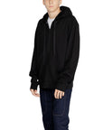 Emporio Armani Minimalist Hooded Jacket Cotton-Blend - black 